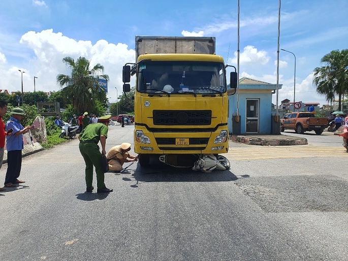 Hiện trường vụ tai nạn. Ảnh: Lê Hưng