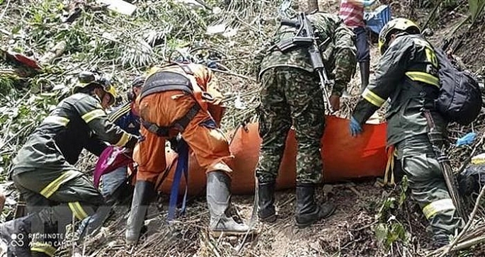 Hiện trường vụ tai nạn. Ảnh: AFP/TTXVN