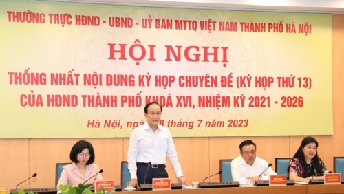 Thống nhất nội dung Kỳ họp thứ 13 (chuyên đề) của HĐND Thành phố Hà Nội