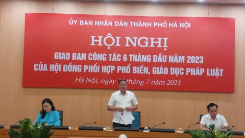 Hội đồng Phối hợp PBGDPL TP Hà Nội: Tăng cường thông tin, tuyên truyền Dự thảo Luật Thủ đô (sửa đổi)