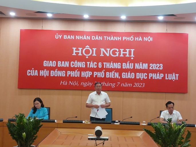 Hội đồng Phối hợp PBGDPL TP Hà Nội: Tăng cường thông tin, tuyên truyền Dự thảo Luật Thủ đô (sửa đổi)