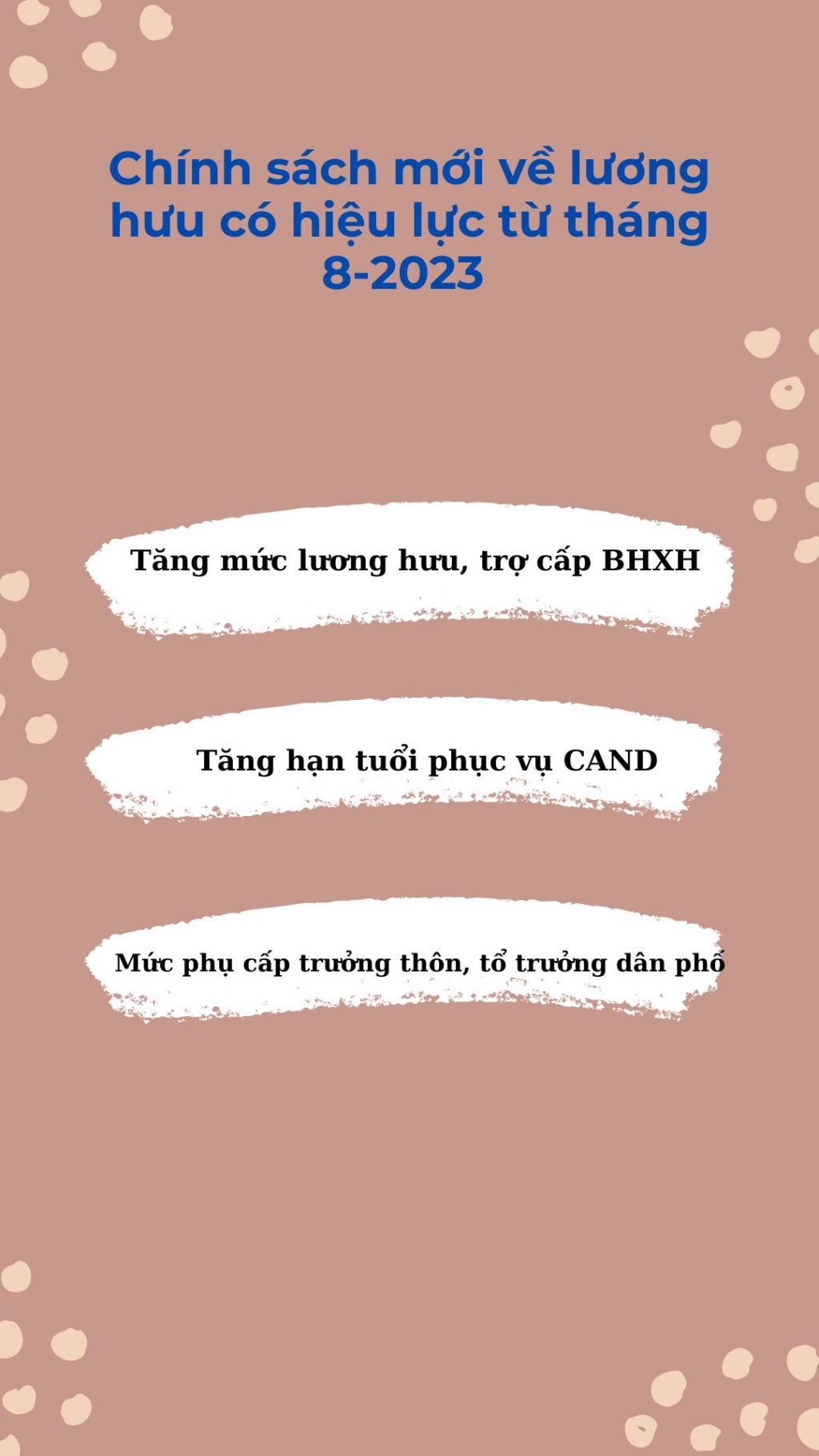 Chính sách mới về lương hưu có hiệu lực từ tháng 8/2023