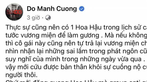 Lý do khiến nhà thiết kế Đỗ Mạnh Cường khuyên hoa hậu Ý Nhi nên trả vương miện