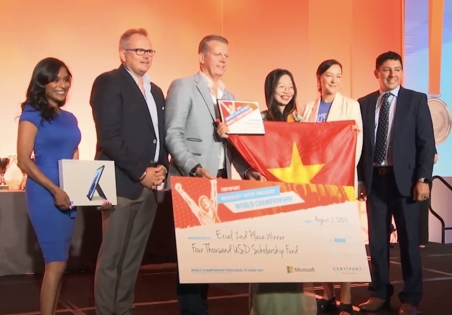 Việt Nam đạt 3 huy chương cuộc thi Tin học văn phòng thế giới