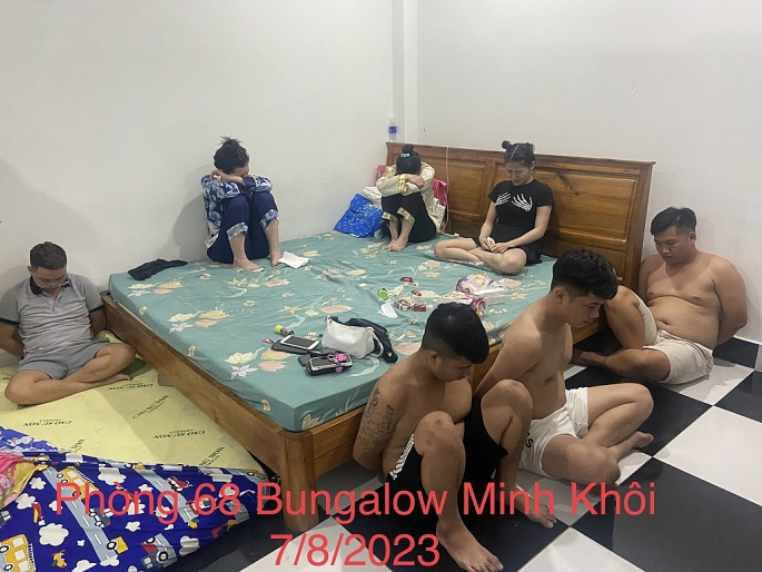 Phú Quốc: Bắt quả tang 10 đối tượng sử dụng ma túy tại Bungalow