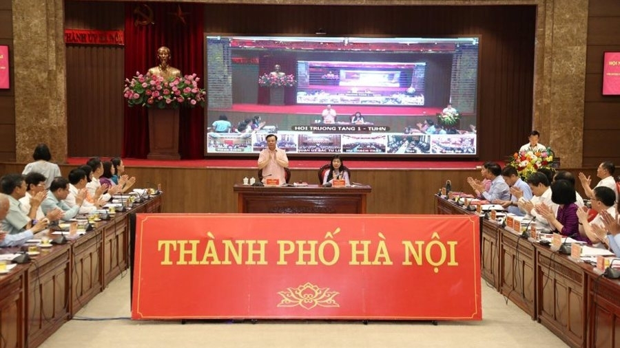 Bí thư Thành ủy Hà Nội Đinh Tiến Dũng đối thoại với 6.500 đại biểu Mặt trận Tổ quốc các cấp TP