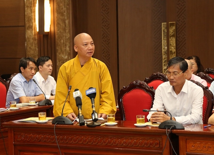 Thượng tọa Thích Chiếu Tuệ - Phó Trưởng Ban Trị sự Giáo hội Phật giáo Việt Nam TP Hà Nội đặt câu hỏi