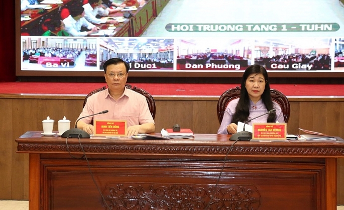 Bí thư Thành ủy Hà Nội Đinh Tiến Dũng chủ trì hội nghị đối thoại với Mặt trận Tổ quốc các cấp TP Hà Nội 