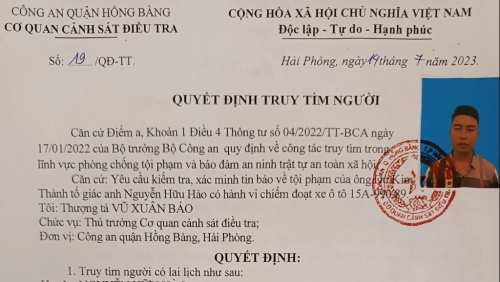 Hải Phòng: Truy tìm người liên quan tội phạm Lạm dụng tín nhiệm chiếm đoạt tài sản