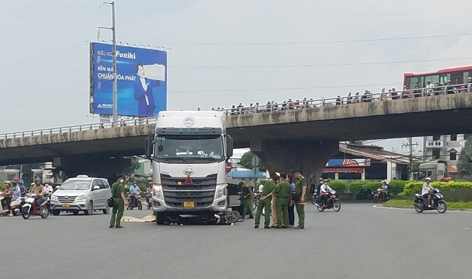 Hiện trường vụ tai nạn. Ảnh: Trần Minh