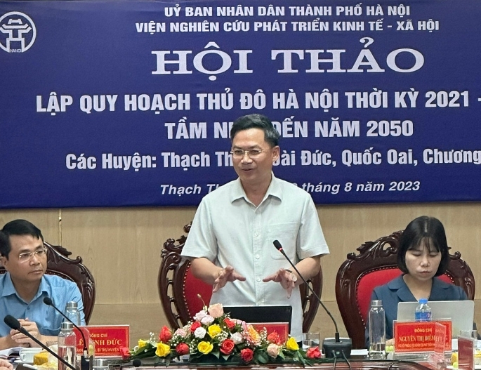 Phó Chủ tịch UBND TP Hà Minh Hải phát biểu chỉ đạo tại hội thảo Ảnh: Vũ Lê