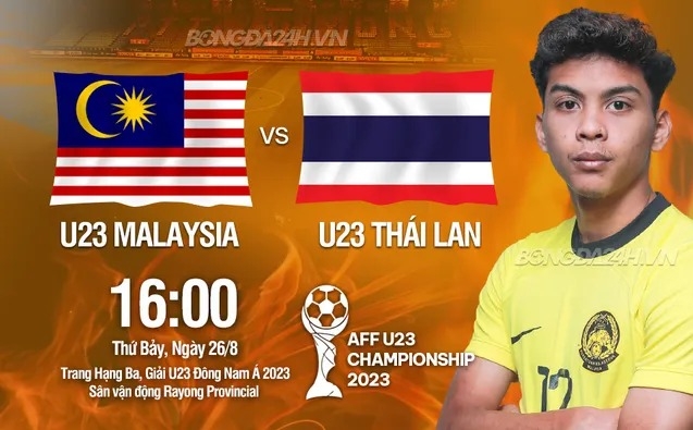 Link xem trực tiếp U23 Thái Lan vs U23 Malaysia, 16h hôm nay 26/8/2023