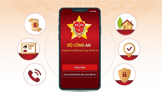 Một số thông tin trên tài khoản định danh điện tử có thể được sử dụng như thông tin CCCD. Dùng thay thế CCCD gắn chíp, công dân sử dụng khi thực hiện một số thủ tục hành chính mà không cần xuất trình CCCD. Ảnh: Bộ Công an