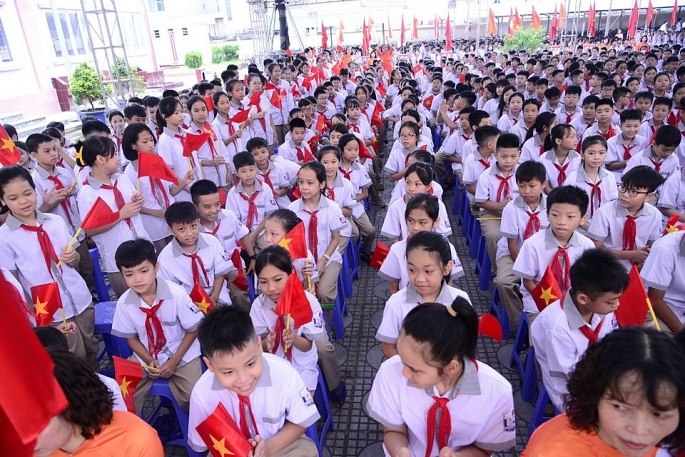 Hình ảnh ghi nhận tại trường THCS Quang Minh, huyện Mê Linh (ảnh Phạm Hùng).