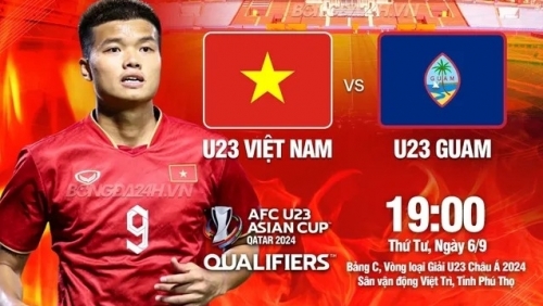 Link xem trực tiếp Vòng loại giải vô địch U23 châu Á 2024: U23 Việt Nam vs U23 Guam, 19h hôm nay 6/9/2023
