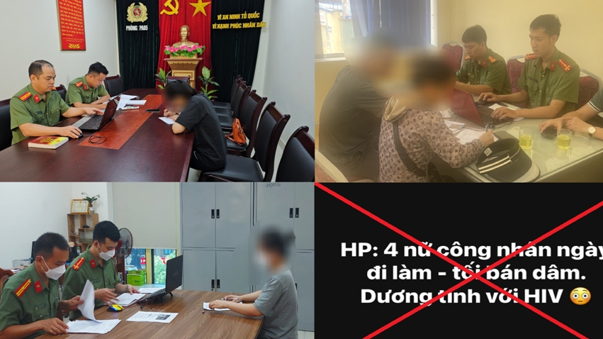 Xử phạt 4 người tung tin "nữ công nhân bán dâm làm lây lan HIV" ở Hải Phòng