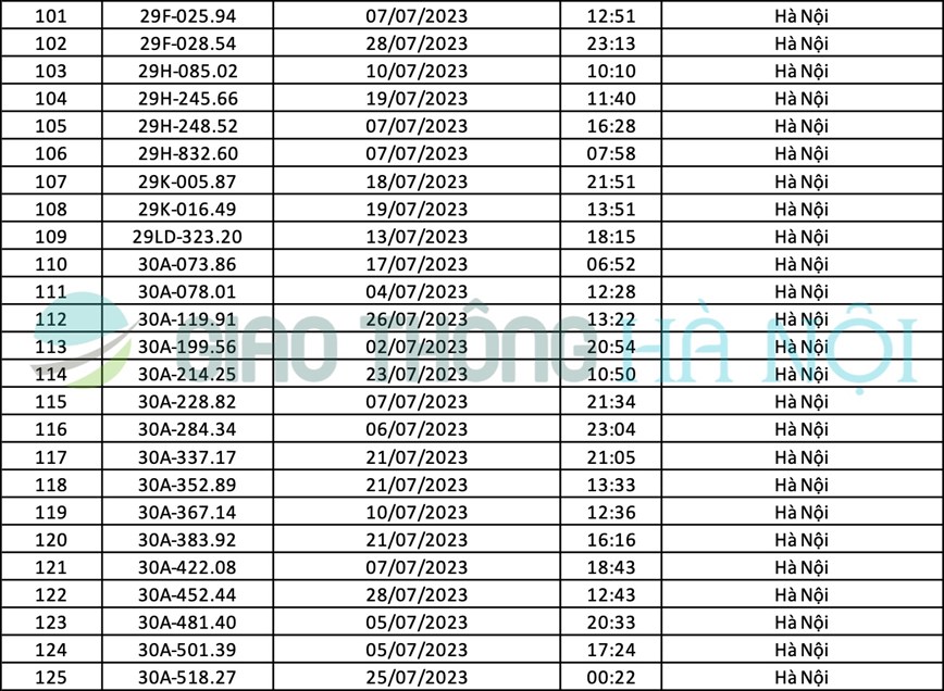 Ha Noi: Danh sach o to bi phat nguoi thang 7/2023 - Hinh anh 5