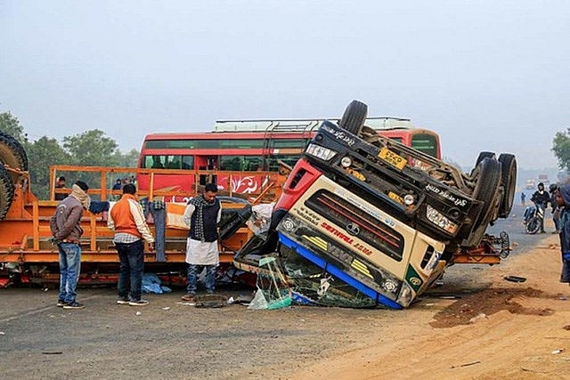 Hiện trường một vụ tai nạn giáo thông ở Ấn Độ. (Nguồn: topnews.in)