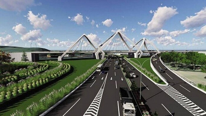 Phối cảnh tuyến đường Vành đai 4 – vùng thủ đô. Ảnh: BQL DA đầu tư xây dựng công trình giao thông TP Hà Nội