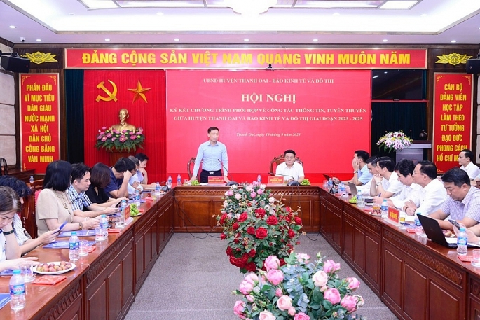 Báo Kinh tế & Đô thị và huyện Thanh Oai phối hợp đẩy mạnh thông tin tuyên truyền