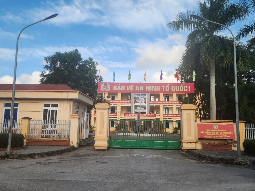 Công sở xã Quảng Tân, huyện Quảng Xương được bàn giao lại cho Tiểu đoàn CSCĐ số 4 quản lý sử dụng (ảnh Huy Hoàng)