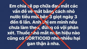 Chữa đau mắt đỏ bằng nước tiểu: Cẩn thận 