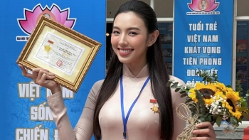 Hoa hậu Thùy Tiên được tuyên dương “Thanh niên tiên tiến làm theo lời Bác toàn quốc” năm 2023