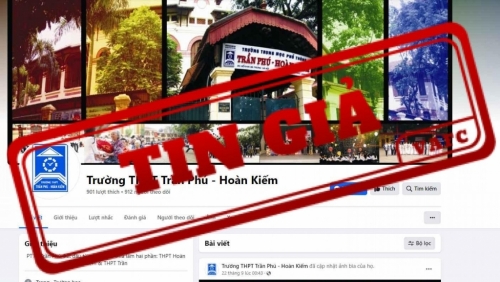 Cảnh báo trang Fanpage giả mạo Trường THPT Trần Phú – Hoàn Kiếm chưa rõ mục đích