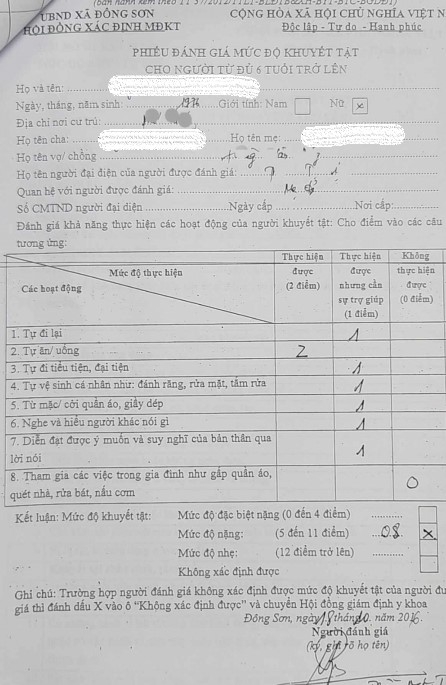 Vì sao người mẹ đề nghị trả lại ngân sách tiền trợ cấp khuyết tật của con gái? Vì sao người mẹ đề nghị trả lại ngân sách tiền trợ cấp khuyết tật của con gái?