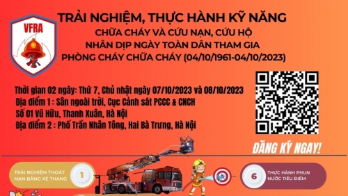 Tổ chức hoạt động trải nghiệm kỹ năng PCCC và CNCH cho người dân Thủ đô