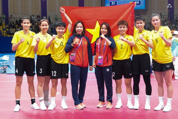 Đoàn thể thao Việt Nam có tấm HCV thứ 2 tại ASIAD 19. Ảnh: Mai Phương