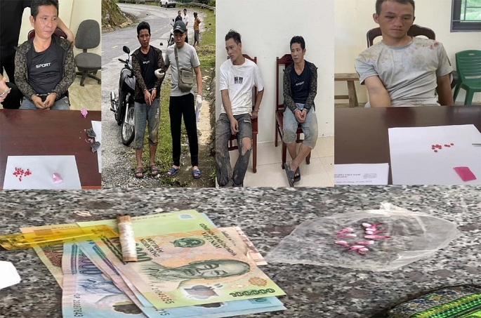 Nhiều đối tượng ma túy bị bắt giữ trên địa bàn huyện Mường Lát (ảnh CATH)