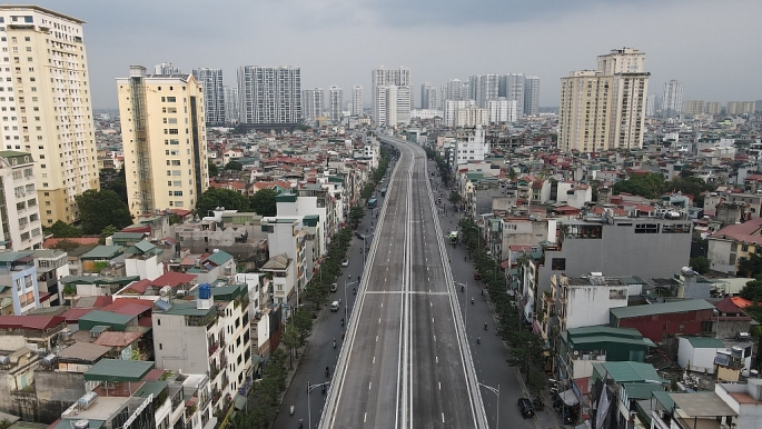 Đường vành đai 2 trên cao tại Hà Nội	Ảnh: Khánh Huy