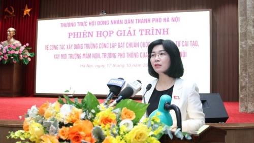 Thường trực HĐND TP Hà Nội tổ chức Phiên giải trình về đầu tư, xây dựng trường đạt chuẩn quốc gia