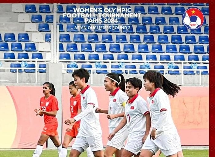 Đội tuyển nữ Việt Nam ăn mừng sau khi ghi bàn. (Ảnh: VFF)