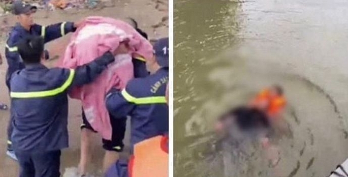 Cảnh sát kịp thời cứu sống một nam thanh niên nhảy cầu Nhật Tân