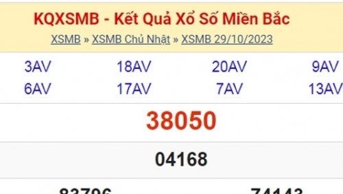 KQXSMB - Kết quả xổ số miền Bắc hôm nay 30/10/2023 - XSMB 30/10