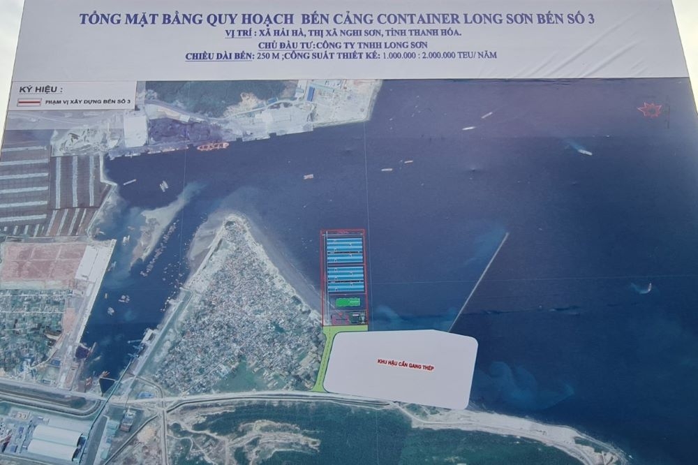 Mặt bằng quy hoạch bến cảng container Long Sơn bến số 3 (ảnh M.H)