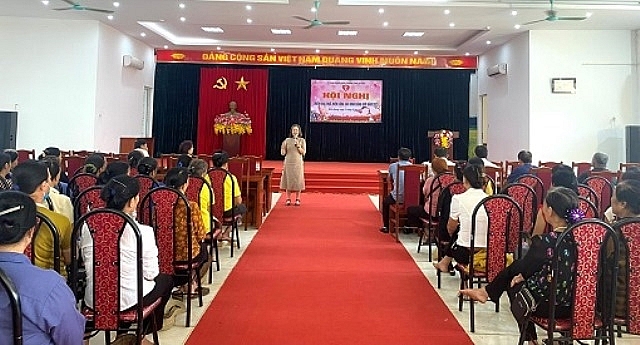 Hội nghị tuyên truyền, PBGDPL tại xã Minh Quang, huyện Ba Vì ngày 31/10/2023. Ảnh: Minh Phong