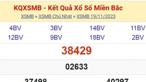 KQXSMB - Kết quả xổ số miền Bắc hôm nay 20/11/2023 - XSMB 20/11