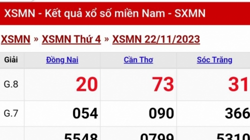 XSMN - Kết quả xổ số miền Nam hôm nay 23/11/2023 - KQXSMN 23/11