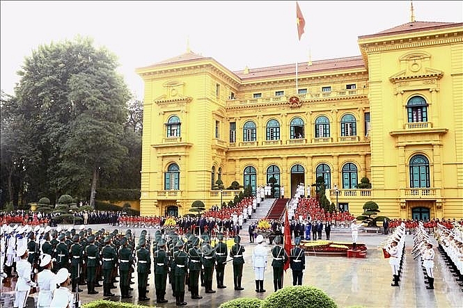 Lễ đón chính thức Tổng Bí thư, Chủ tịch nước Trung Quốc Tập Cận Bình