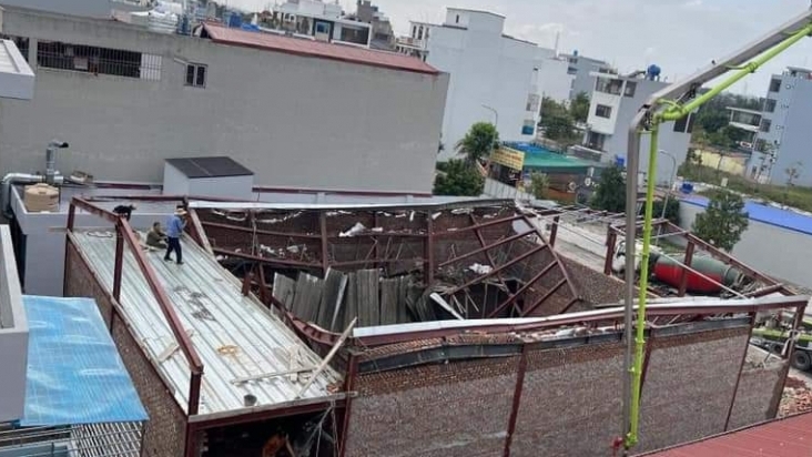 Thông tin mới vụ sập mái nhà đang thi công ở Thái Bình