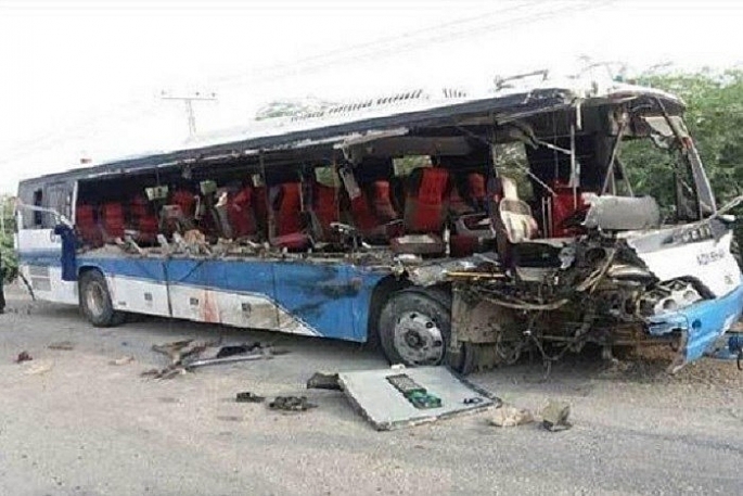 Hiện trường một vụ tai nạn giao thông ở Nigeria. 