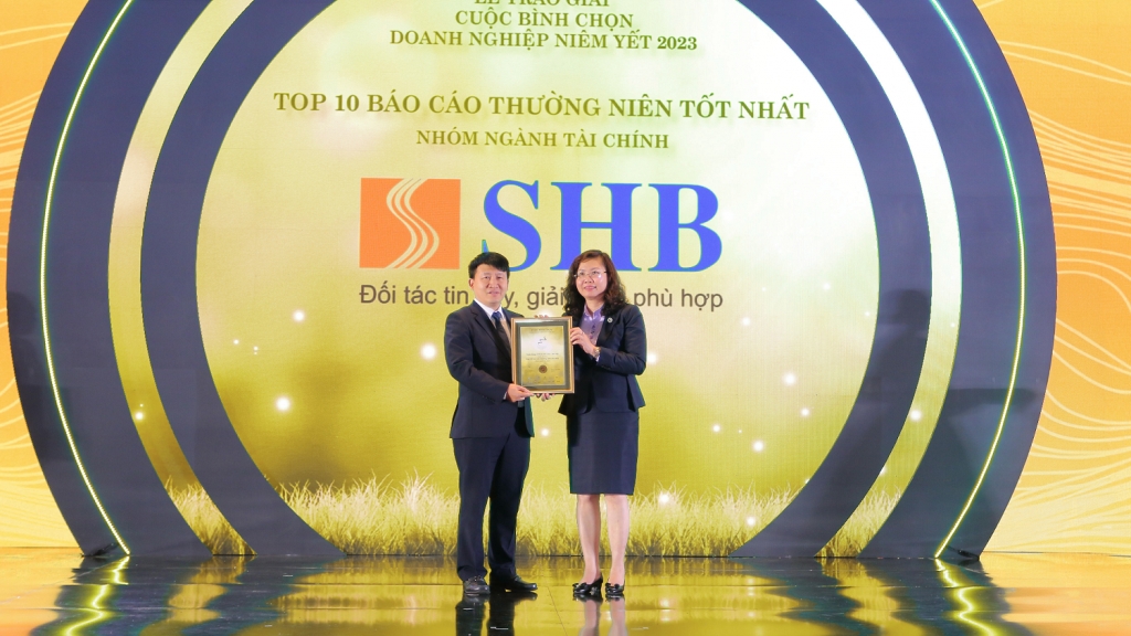 SHB được vinh danh Top 10 doanh nghiệp có Báo cáo thường niên tốt nhất