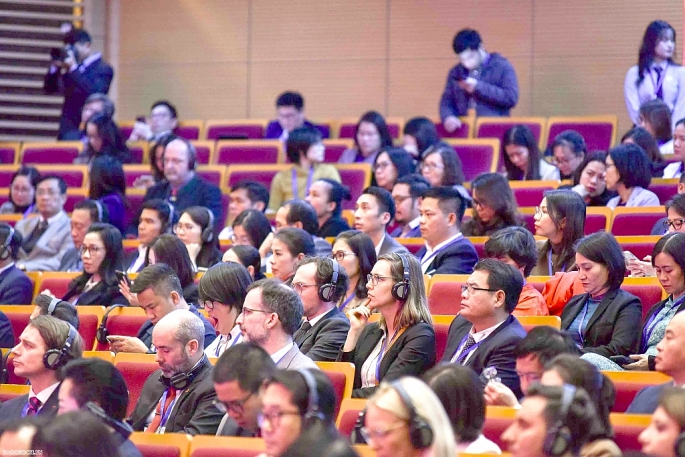 Các đại biểu tham dự Hội nghị Ngoại vụ toàn quốc lần thứ 21 được tổ chức ngày 18/12 tại Hà Nội.	 	Ảnh: Nguyễn  Hồng