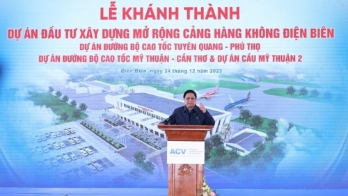 Thủ tướng Phạm Minh Chính tuyên bố khánh thành 4 dự án giao thông quan trọng