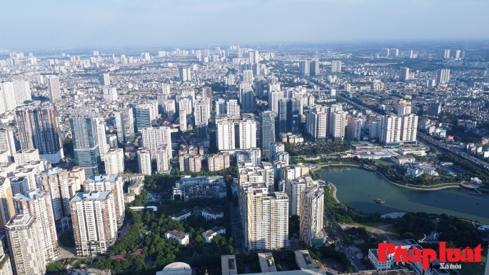 Ảnh chụp từ trên cao khu vực phía Tây của Thủ đô Hà Nội.  Ảnh: Khánh Huy