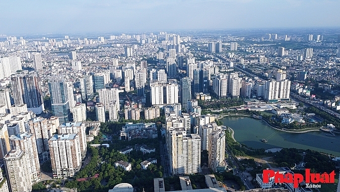 Ảnh chụp từ trên cao khu vực phía Tây của Thủ đô Hà Nội.  Ảnh: Khánh Huy