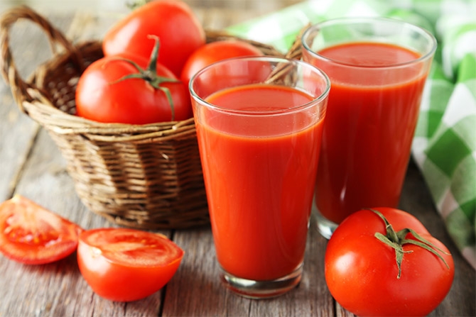 Công thức nước ép cà chua giúp làm đẹp da